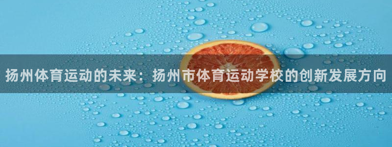 vsport体育官方正版app新能源:扬州体育运动的未来:扬